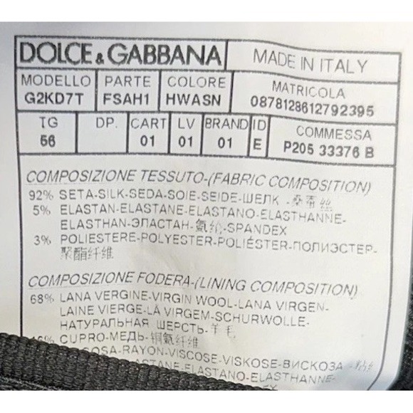 Dolce‎ & Gabbana Zebra Print Suit Jacket-Check Photos/Measurements For Size - Picture 15 of 16